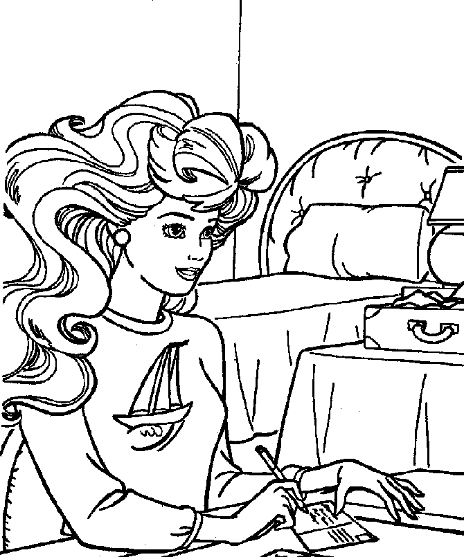 Barbie Coloring Page