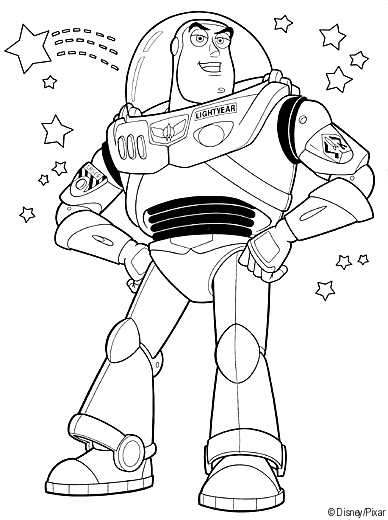 Buzz Lightyear's Coloring Page
