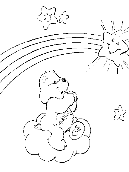 wish bear coloring pages