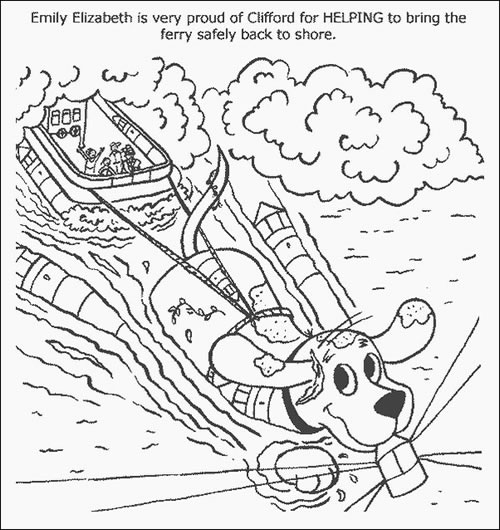 Clifford the Dog Coloring Page