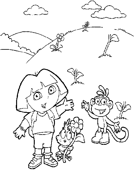 Dora Coloring Page