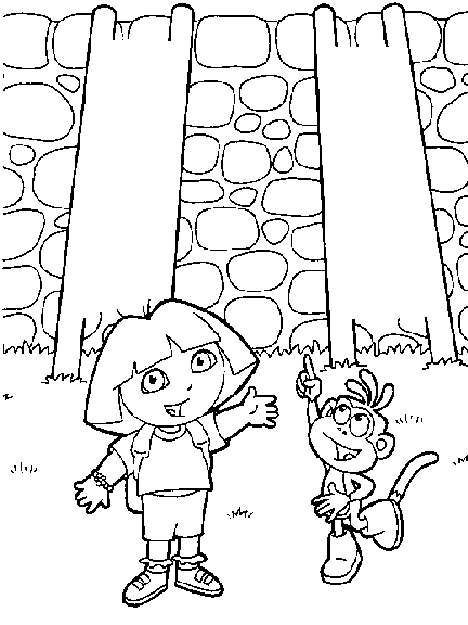 Dora Coloring Page