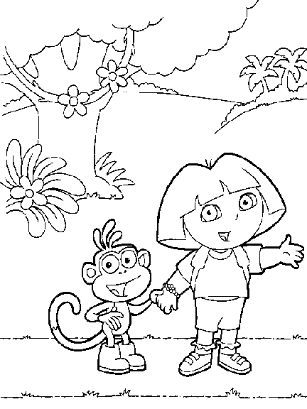 Dora Coloring Page