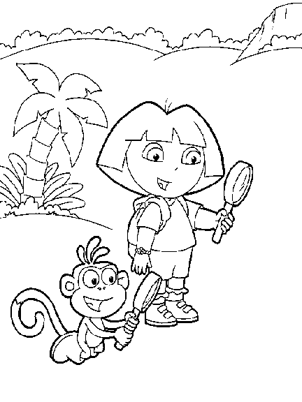 Dora Coloring Page