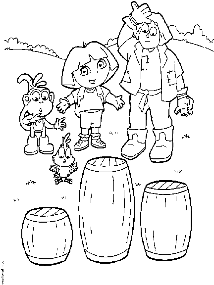 Dora Coloring Page