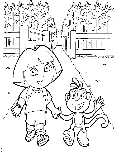 Dora Coloring Page