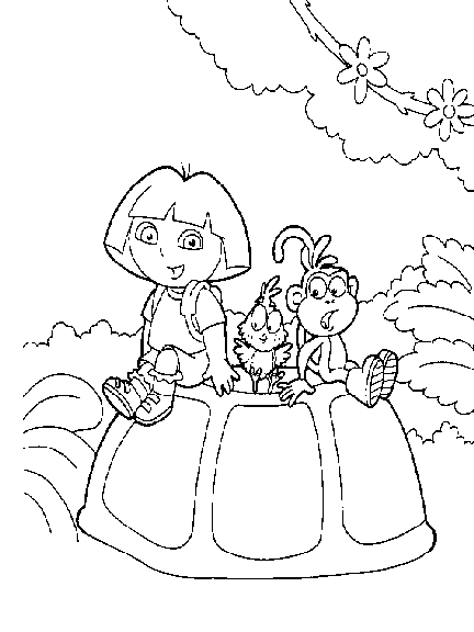 Dora Coloring Page