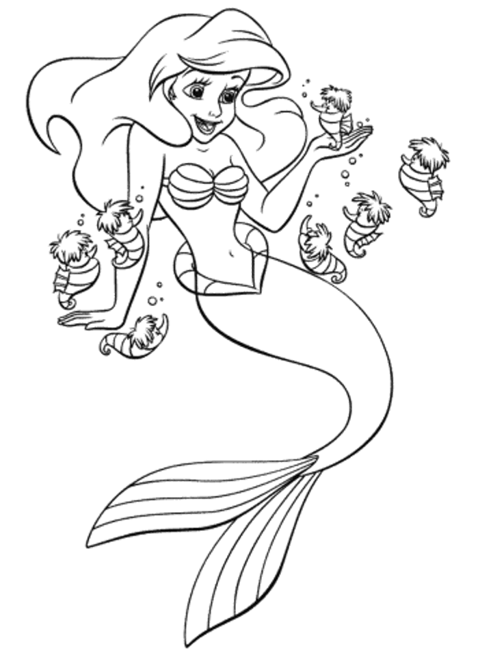 Mermaid Coloring Page