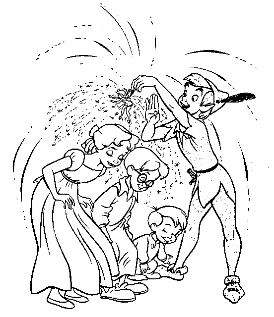 Peter Pan Pictures Coloring Page