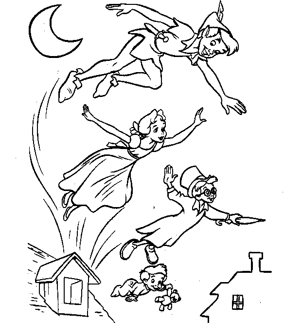 Peter Pan Pictures Coloring Page