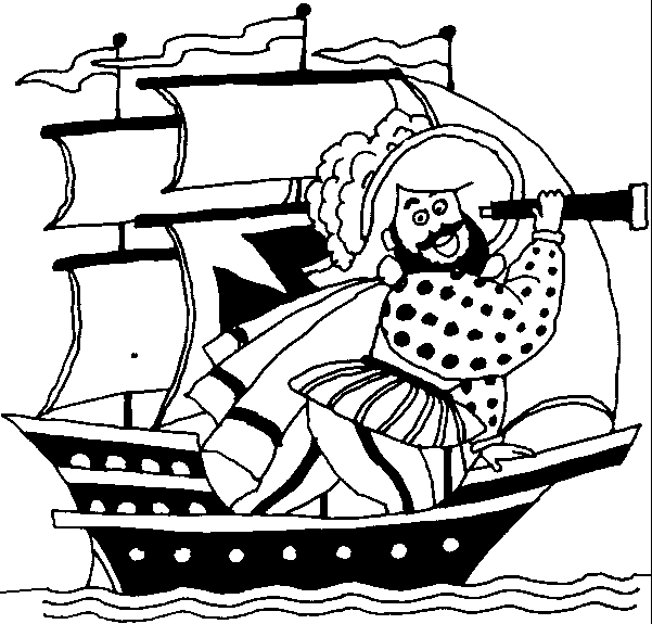 Pirate Pictures Coloring Page