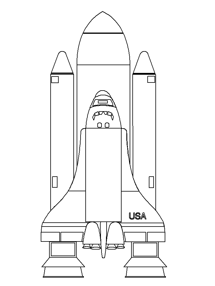 Space Pictures Coloring Page