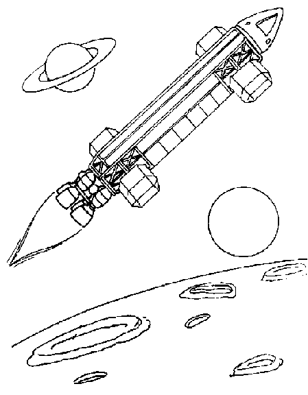 Space Pictures Coloring Page