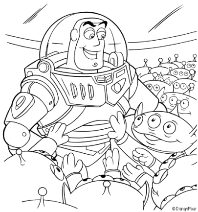 Buzz Lightyear's Coloring Page