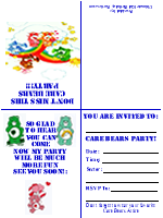 Care Bears Invitation