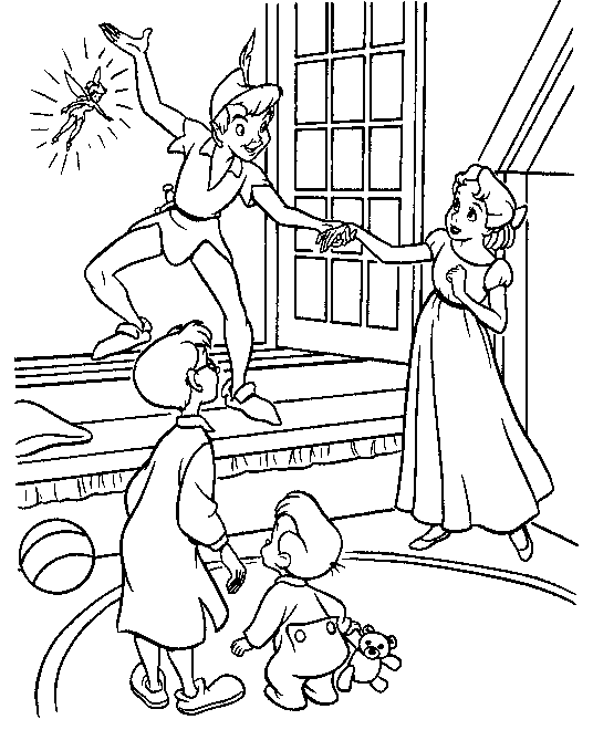 Peter Pan Pictures Coloring Page