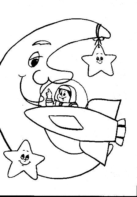 Space Pictures Coloring Page